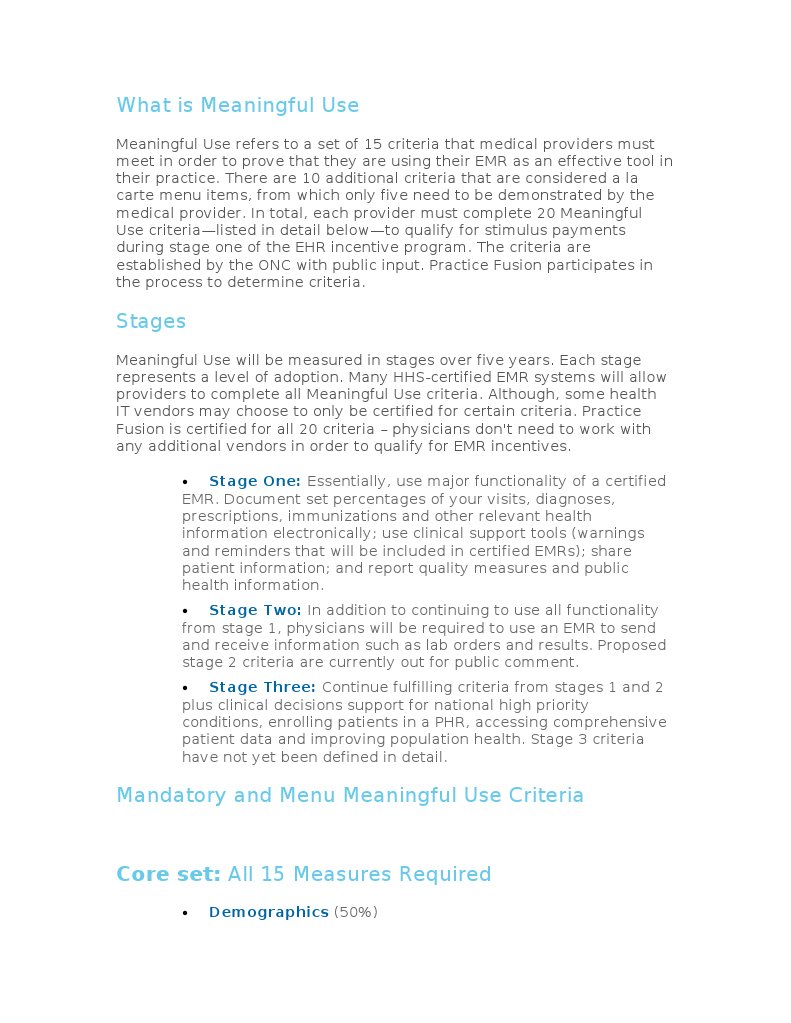EMR Meaningful Use Guide for Providers | PDF | Electronic Health Record ...