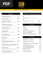 Leo's Menu New Prices