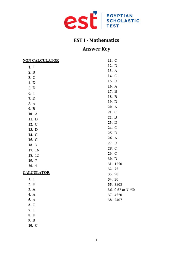 Est i math august 2021 ak pdf