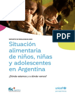 Estudio ''Situación Alimentaria de Niños, Niñas y Adolescentes en Argentina''FIC 2023