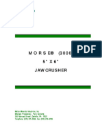 M O R S E 5 X 6 Jaw Crusher Manual