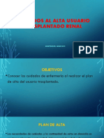 Cuidados Al Alta Usuario Trasplantado Renal