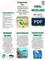 Papel Reciclado Triptico...