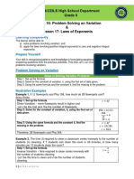 Lesson 16 & 17 Problem Solving On Variations and Laws of Exponents (AutoRecovered)