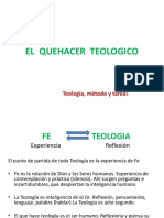 El Quehacer Teológico PPT Sem 1