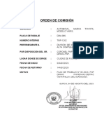 Orden de Comision Adelanto de Dotacion 1 Veh A Arequipa