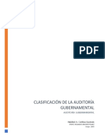 Clasificación Auditoría Gubernamental