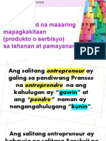 Grade 5 EPP-Ict & Entrepreneurship-Oportunidad Na Maaaring Mapagkakitaan (Produkto o Serbisyo) Sa Tahanan at Pamayanan