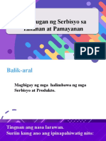 EPP 5 ICT & Entrepreneurship-Kahulugan NG Serbisyo Sa Tahanan at Pamayanan