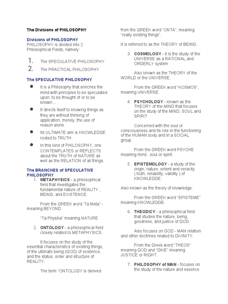 The Divisions of Philosophy | PDF | Soul | Mind