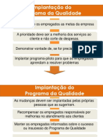 Implantação Do Programa Da Qualidade