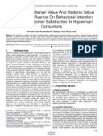 Impact of Utilitarian Value and Hedonic Value and Social Influence On Behavioral Intention Through Customer Satisfaction in Hypermart Consumers