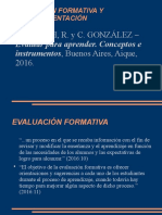 Evaluacion Formativa y Retroalimentacion Anijovich r y c Gonzalez Evaluar Para Aprender Conceptos e Instrumentos Buenos Aires Aique Evaluacion Formativaun Proceso en El Que Se Re 1
