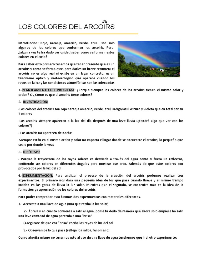 Los Colores Del Arcoirs | PDF | Arco iris | Color