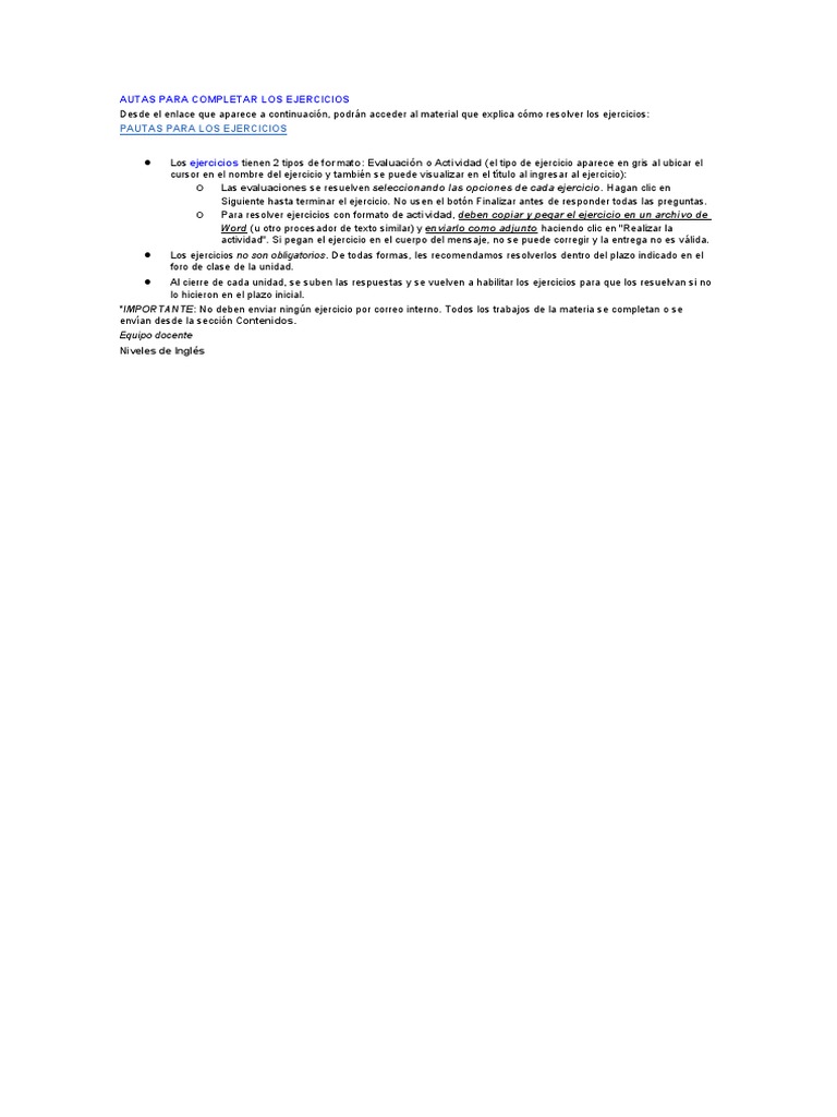 Pautas para Hacer Ejercicios | PDF | Informática