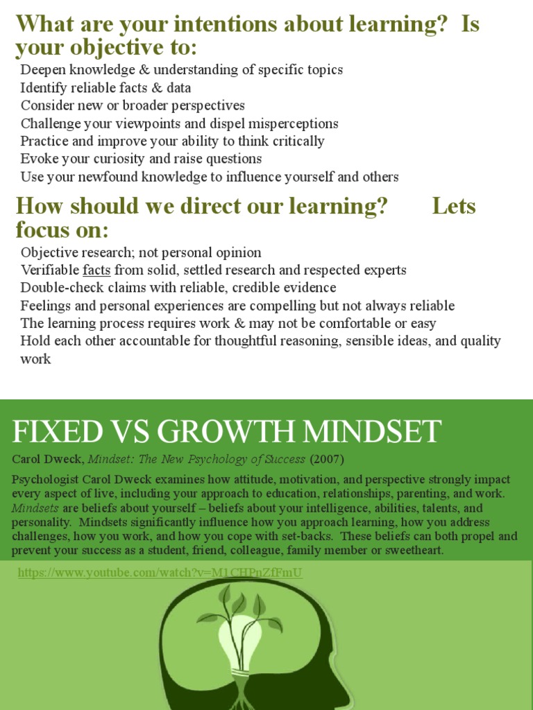 Growth Mindset CANVAS PDF Mindset Attitude (Psychology)