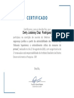 Admisibilidade Tribunais SUP Derly Certificado