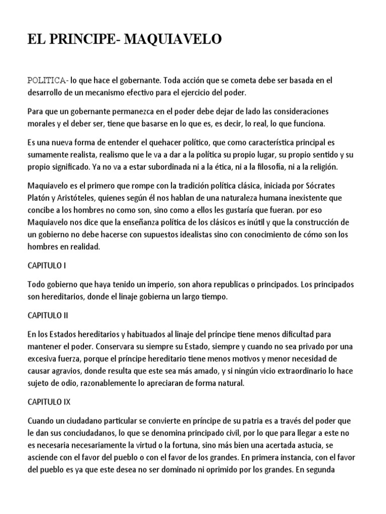 El Principe | Descargar gratis PDF | El príncipe | Nicolás Maquiavelo