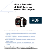 Cómo Cambiar El Fondo Del Smartwatch T500 Desde Un Smartphone Más Fácil y Rápido