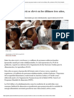 Cantidad de Peruanos Que Pasan Hambre Se Elevó en Los Últimos Años, Advierte La FAO - Perú - Gestión