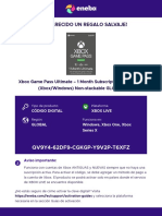 Xbox Game Pass Ultimate - 1 Month Subscription Código de (Xbox - Windows) Non-Stackable GLOBAL
