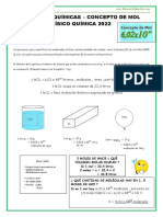 Concepto de Mol Teoría y Ejercicios 2022