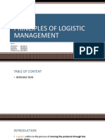 Principles of Logistic Management