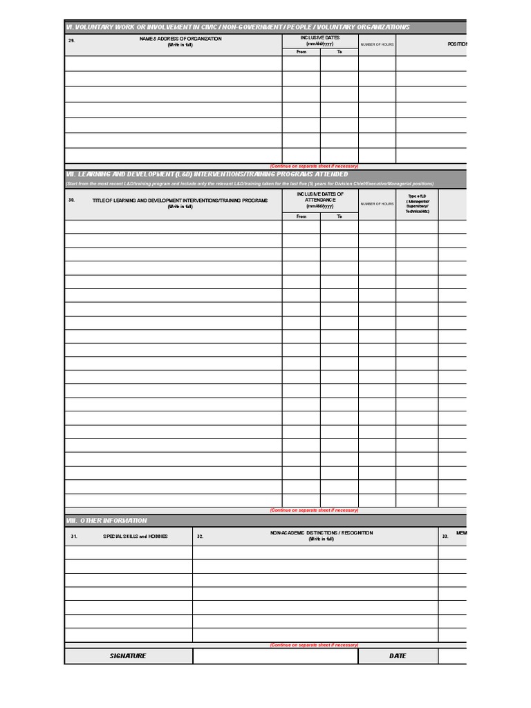 Learning and Development Record Form | PDF