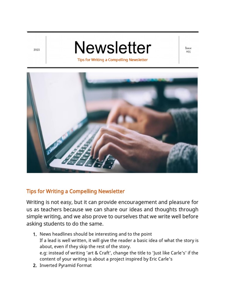 Tips for Writing a Compelling Newsletter | PDF