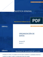 Estadística General - Semana 02 - Sesión 03 - 2023-2 - Presentacion de Datos