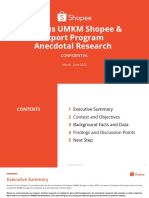 External Brief - Kampus UMKM Shopee & Export Program - Anecdotal Research - Feb 2022