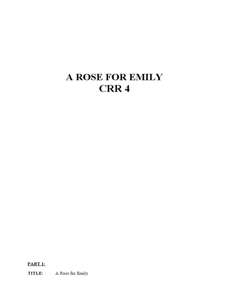 A Rose For Emily. PDF