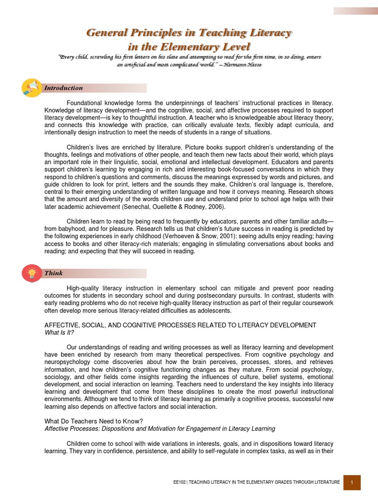 EE102 Learning Materials PDF Literacy Poetry