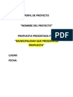 Formato perfil de proyecto