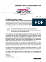 HUTCHMED (China) Limited: Election of Language and Means of Receipt of Corporate Communications