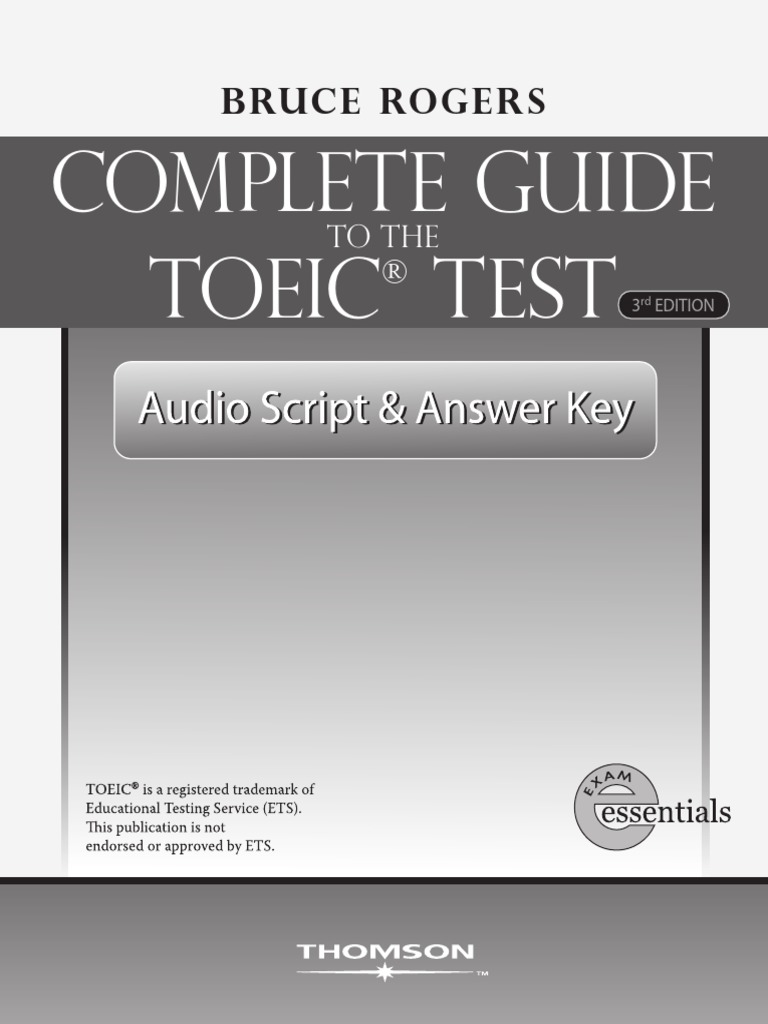 解答プリント　SUCCESSFUL KEYS TO THE TOEIC 500 Complete Guide To TOEIC Test Answer Keys | PDF