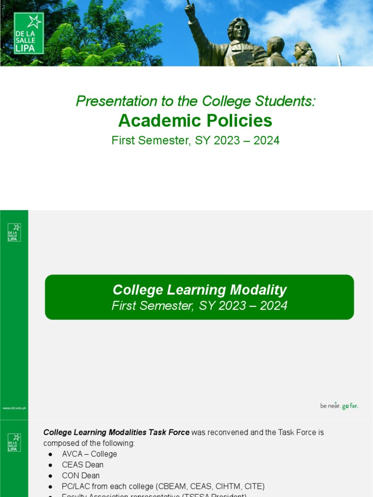 ACADEMIC CATALOG AND POLICIES visual data 2