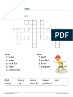 1st Grade Synonyms Crossword 1