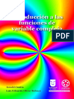 Libro Introduccion A Las Funciones de Variable Compleja