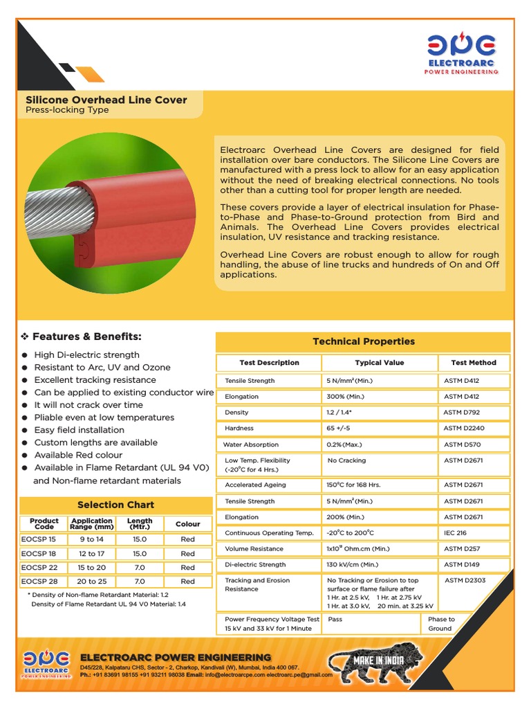Silicone Overhead Line Covers Guide | PDF | Insulator (Electricity ...