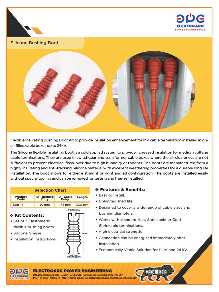 Electroarc - Silicone Bushing Boot | PDF