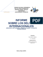 Informe de Los Delitos Internacionales - Genocidio, Lesa Humanidad.