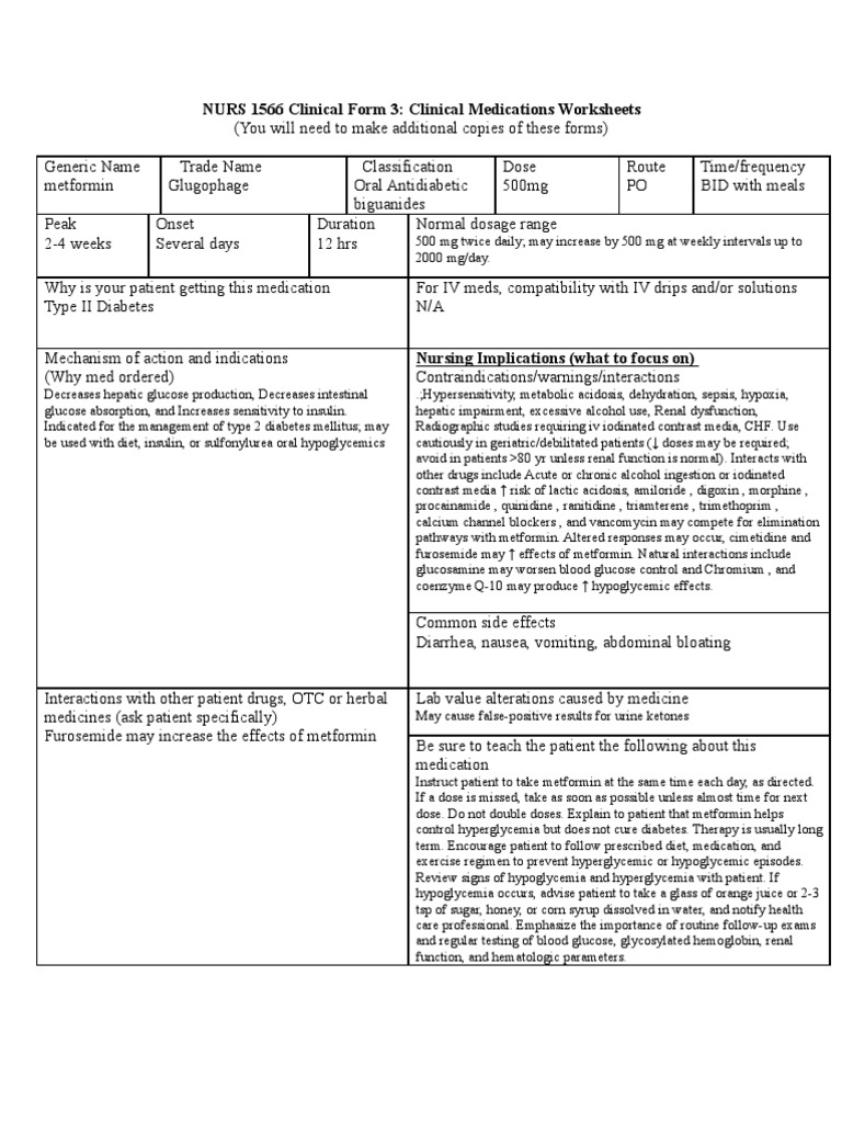 metformin diarrhea generic