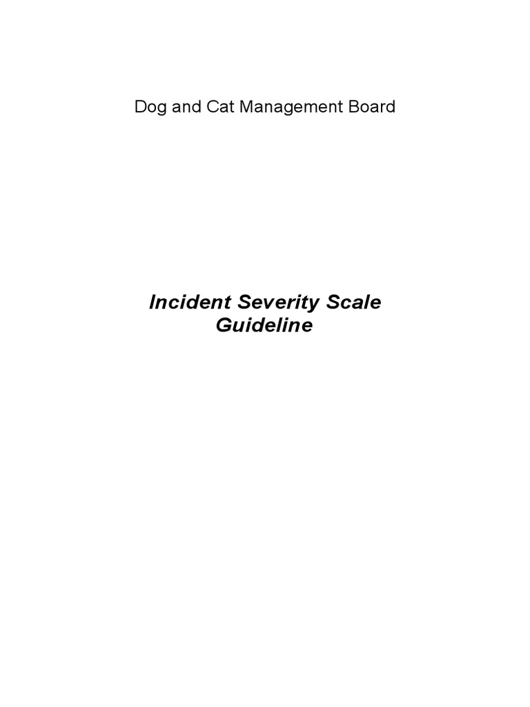 Dog Attack Incident Severity Scale April 2018 | PDF | Dogs | Pet