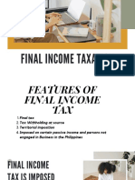 Final Income Taxation - Class Discussion (Corrected)