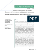 Qualidade Nutricional e Fisico-Quimica em Cenoura