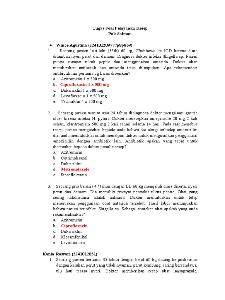 Rekomendasi Obat untuk Gangguan Pencernaan | PDF