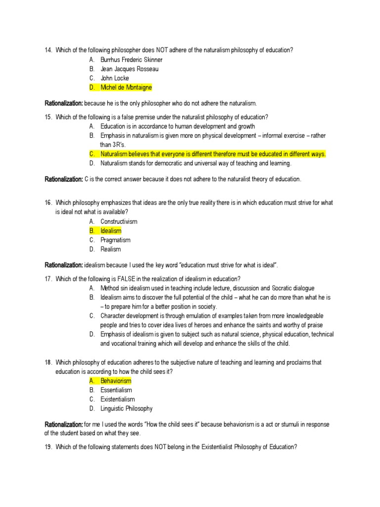 Epl | PDF | Philosophy Of Education | Existentialism