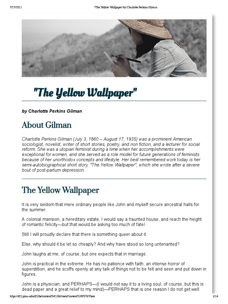 Power of One The Yellow Paper PDF The Yellow Wallpaper