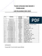 Jadwal Petugas Upacara 2023-2024